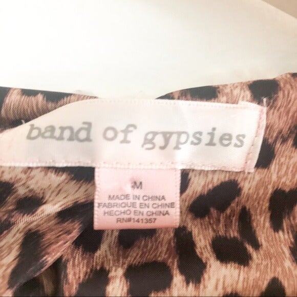 Sherpa Teddy Coat with Leopard Lining Medium Band of Gypsies - Picture 5 of 5